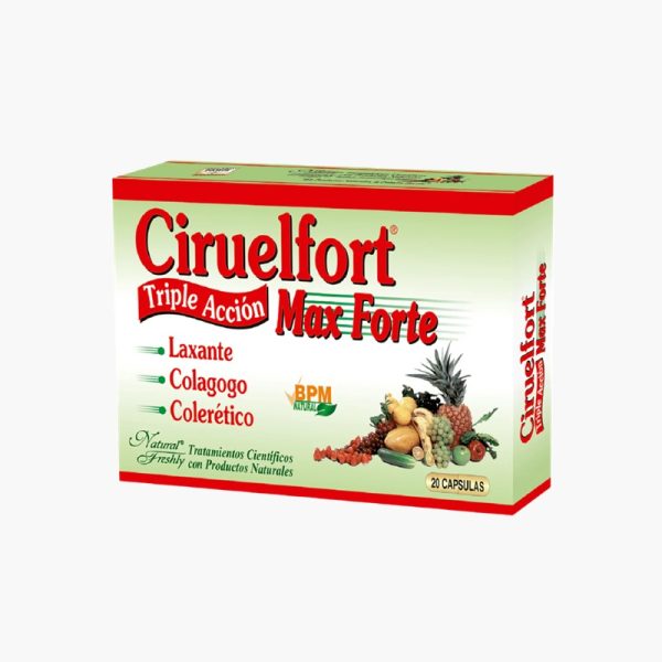 Ciruelfort Max Forte Triple Acción (Natural Freshly - 20 cápsulas)